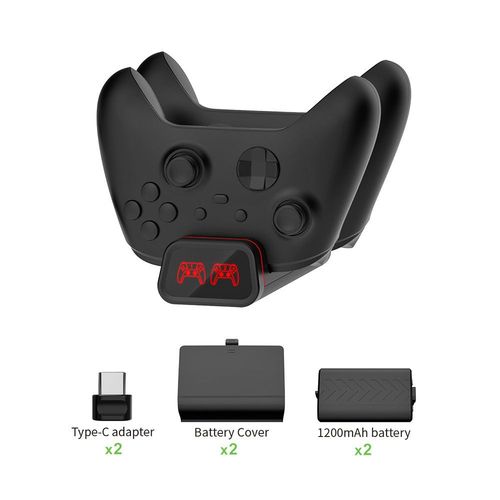 Kit De Batterie Rechargeable Pour Manette Sans Fil Xbox Series X Base De Chargement De Batterie Double Pour Manette Xbox One | Accessoires Compatibles