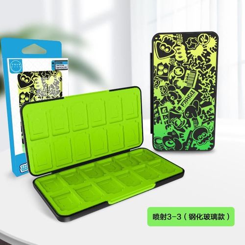 Switch/Oled/Lite Splatoon 3 Boîte De Carte De Pistolet De Tir Joystick Pistolet À Capuchon Ns Oled Lite | Accessoires Compatibles-Jet 3-3 (Verre Trempé)