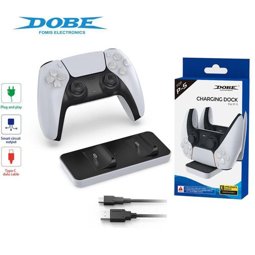 Chargeur Double Pour Manette Sans Fil Ps5 Base De Chargement Pour Manette De Jeu Ps5 Chargeur Pour Manette Sans Fil Tp5-0591 | Accessoires Compatibles