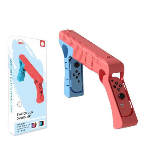 Crosse De Jeu Nintendo Switch/Oled Poignée De Pistolet Somatosensorielle Poignée De Tir Joy-Con Accessoires De Crosse Ns | Accessoires Compatibles-Rouge Et Bleu Classiques