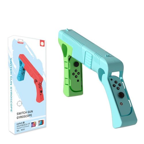 Crosse De Jeu Nintendo Switch/Oled Poignée De Pistolet Somatosensorielle Poignée De Tir Joy-Con Accessoires De Crosse Ns | Accessoires Compatibles-Animal Crossing Vert Et Bleu