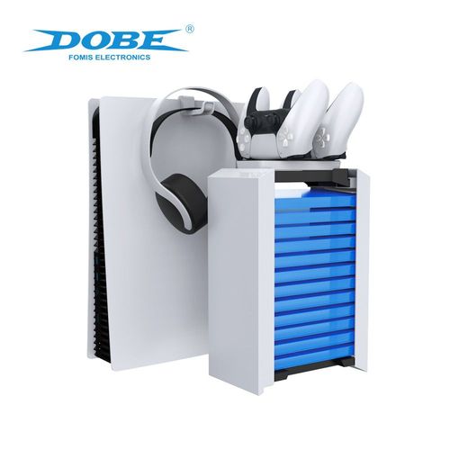 Boîte De Disque De Jeu Ps5 Support De Disque Support De Rangement Contrôleur De Jeu Ps5 Double Chargeur Ensemble De Cintre Pour Casque P5 | Accessoires Compatibles
