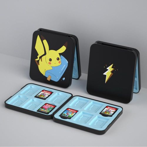 Convient Pour Nintendo Switch/Oled Boîte De Cartes En Silicone Magnétique 12 Pièces Boîte De Rangement De Cartes De Jeu Ns Boîte De Cartes | Accessoires Compatibles-Pikachu En Sucette Glacée