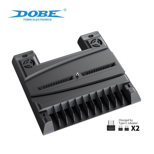 Support De Ventilateur Multifonction Pour Console Ps5, Support De Chargeur Pour Contrôleur De Jeu Ps5, Ventilateur Tp5-0593 | Accessoires Compatibles-Noir