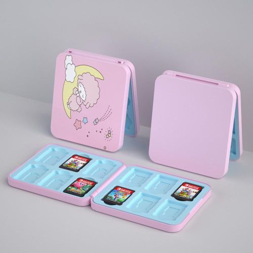 Convient Pour Nintendo Switch/Oled Boîte De Cartes En Silicone Magnétique 12 Pièces Boîte De Rangement De Cartes De Jeu Ns Boîte De Cartes | Accessoires Compatibles-Agneau De Lune
