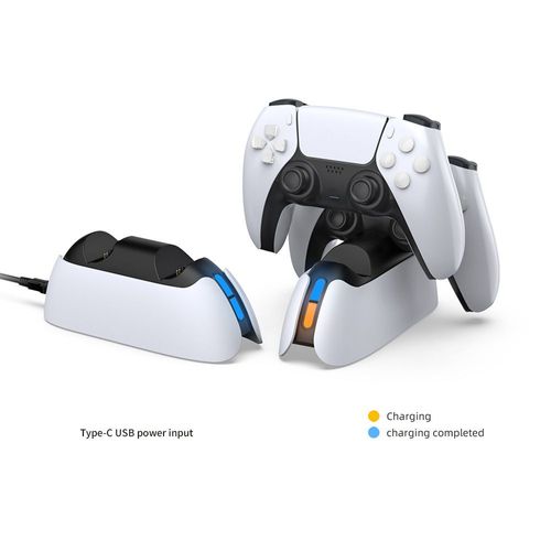 Chargeur Double Contact Pour Manette De Jeu Ps5 P5 Avec Éclairage Led, Support De Charge À Double Poignée, Chargeur À Poignée P5 | Accessoires Compatibles