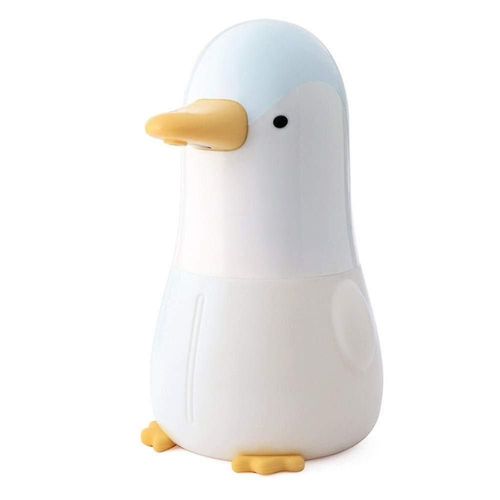 Distributeur de savon automatique Penguin - Sans contact, rechargeable par USB, capacité de 400 ml, couleurs rose et bleu élégantes