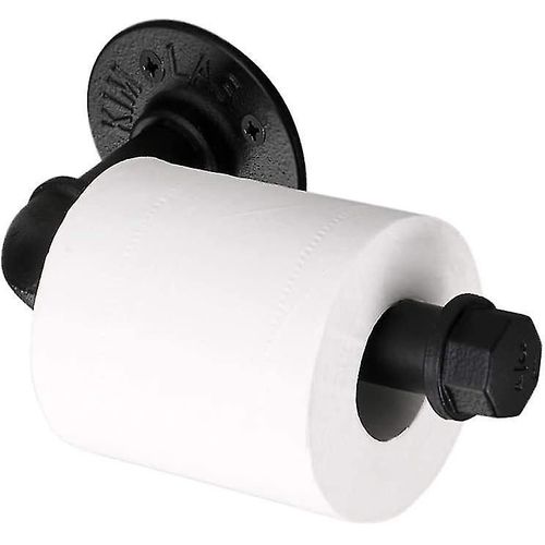 Porte-papier toilette mural industriel vintage - Accessoire de salle de bain durable, multifonctionnel et peu encombrant