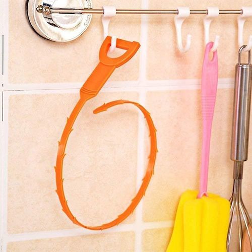 Déboucheur de canalisations flexible de 25 pouces pour déboucher les éviers, les toilettes et les baignoires. Écologique et facile à utiliser.