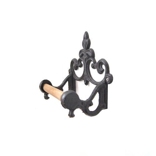 Étagère De Rangement De Salle De Bain En Fer Forgé Peu Encombrante - Support Mural Élégant Pour Serviettes Et Papier Toilette - Design Rétro
