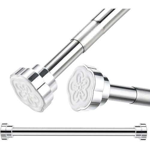 Tringle télescopique réglable en acier inoxydable 40-55 cm ¿ Tringle de rideau et de douche sans perçage, organiseur multifonctionnel pour la maison