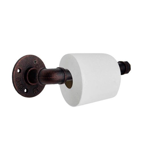 Ensemble de porte-papier toilette industriel rustique - Fixation murale, multifonctionnel, durable, installation facile