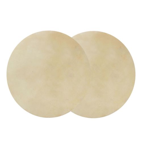 2pcs Peau De Mouton De Peau De Mouton Son Clair Cohérent Pour Tambour Bongo Africain (12.2in)
