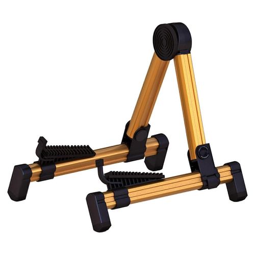 Guitare A Frame Stand Résistant À L¿Usure Stable Performance Pliable Guitare Électrique Un Support Rack Pour Ukulélé Or
