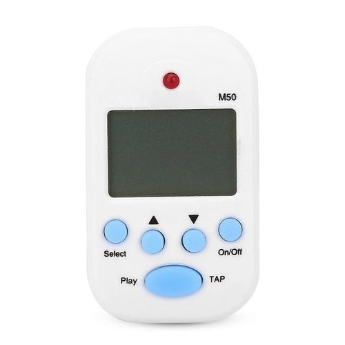 Mini Digital Beat Tap M50 Tempo Metronome Clip Instruments De Musique (Blanc)