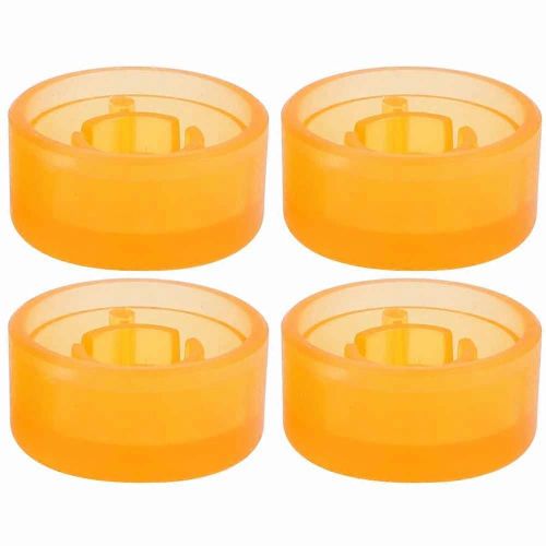 4pcs Guitare Électrique En Plastique Effet Pédale Pied Clous Bouton Instruments De Musique Accessoires(Orange)