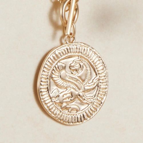 Collier Chaîne Trombone Et Médaille Mythologie En Plaqué Or