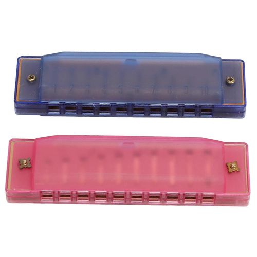 2pcs Harmonica Boîtier En Plastique Translucide Étanche À La Poussière Léger Portable Harmonica Pour Les Enfants