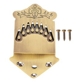 8 Cordes Mandoline Cordier Plume Motif Excellent Métal Bronze Couleur Mandoline Cordier