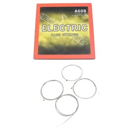 4pcs Corde De Basse Électrique Ball End Steel Bass Strings Instrument Accessoire Pour Le Remplacement