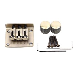Set De Chevalet De Basse Électrique Remplacement Du Chevalet Fixe À 4 Cordes Avec Pièces De Montage Accessoires Pour Instruments De Musique