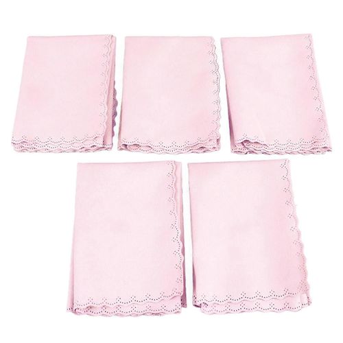 5pcs Piano Nettoyant Chiffon Instruments De Musique Polissage Chiffon De Nettoyage Pour Guitare Basse Violon Rose