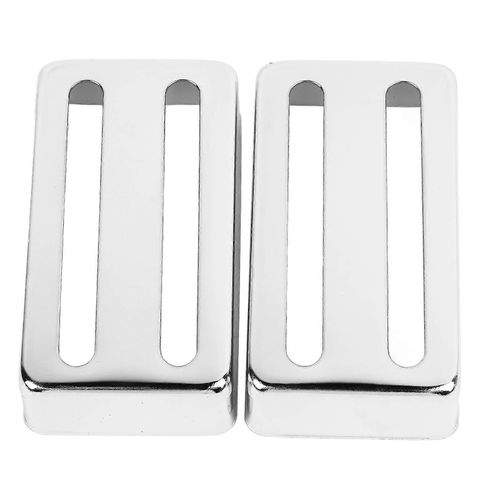 2pcs Guitare Électrique Micro Couvercle Laiton Bonne Dissipation De Chaleur Rayure Antirouille Remplacement Guitare Pickup Coque Argent