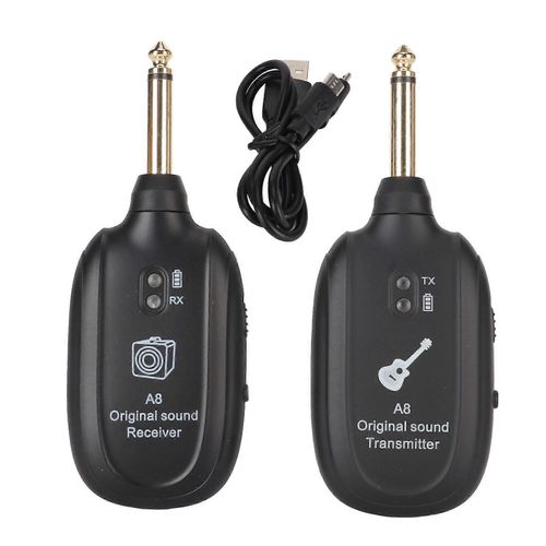 Système Sans Fil De Guitare Rechargeable Uhf 730mhz 4 Canaux Guitare Émetteur Récepteur Pour Guitare Basse Violon Clavier