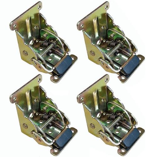 4pcs Table Pied Supports Charnière Pliante 90 Degrés Pliable Charnières Cachées Chaise Tables D¿Extension Auto-Verrouillage Pliage Pieds Charnières