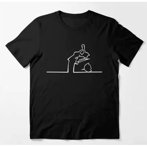 T-Shirt Sur Le Thème De La Linea D'osvaldo Cavandoli, Série Tv, T-Shirt Homme Et Femme, Col Rond. Plusieurs Tailles Disponibles