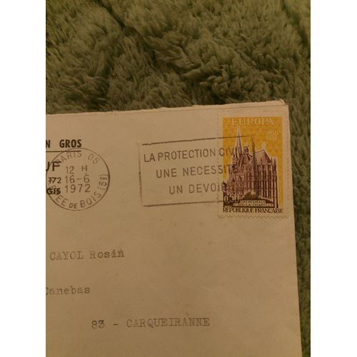 Timbre Oblitéré Ancien République Française Europa Cathédrale D Aix La Chapelle.