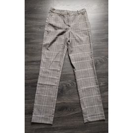 Pantalon Gris À Carreaux 34 Xs H&m Neuf