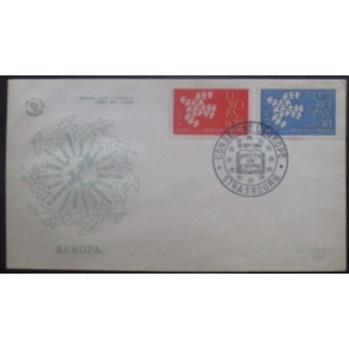 France Fdc Europa 16-09-61 Strasbourg