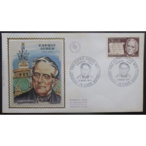 France Fdc Esprit Auber 06-03-71 Caen
