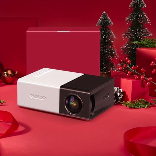 Projecteur Vidéo Haute Luminosité Prise, projecteur portable 1080P, écran jusqu'à 200 pouces, HDMI USB, pour cinéma maison, gaming, vidéoprojecteur LED