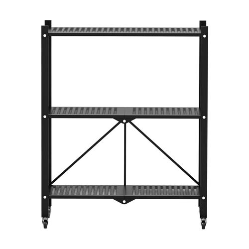 Étagères De Rangement Pliables À 3/4/5 Niveaux, Bibliothèque Pliante Extensible Avec Roulettes, Étagère De Rangement Pliable Et Réglable, Étagères En Métal Pour Le Rangement, Garde-Manger, Garage
