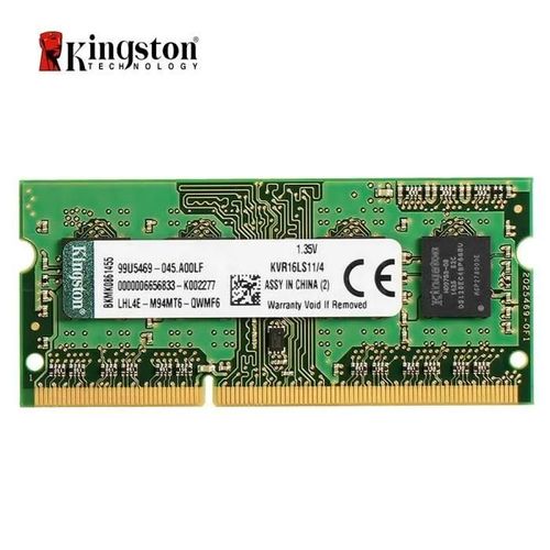 RAM,Kingston 4GB DDR3 ordinateur portable RAM (1600 MHz basse tension KVR16LS11-4) - Type 4 Go