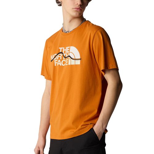 T-Shirt Mountain Line Orange - Nf0a87ntpco - S
