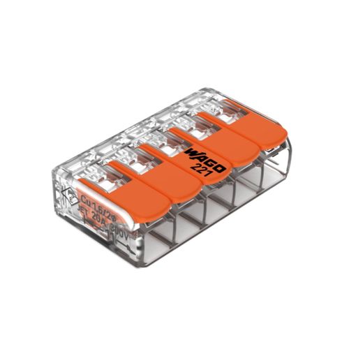Sachet de 5 bornes 5 entrées S221 - Wago