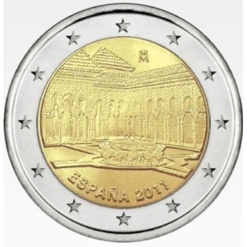 Espagne, 2 Euro, Alhambra De Grenade, 2011, Madrid, Bimétallique, Spl