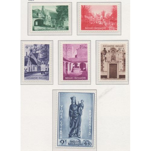 Belgique Timbres Restauration Du Bréguinage De Bruges 1954