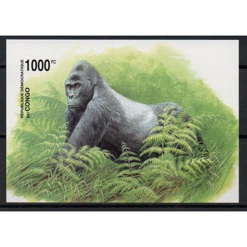 Congo-Kinshasa Timbre Animaux : Le Gorille 2001