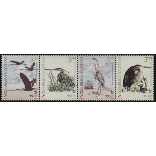 Croatie Timbres Animaux Les Oiseaux 2004