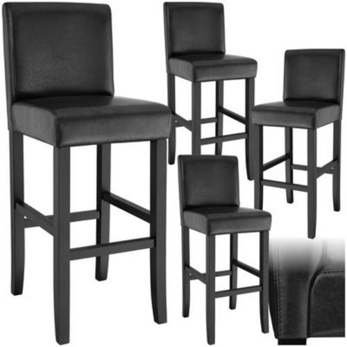 Lot De 2 Tabourets De Bar Vicenza, Cuir, Marron/Pieds Foncés Mendler