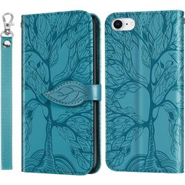 Coque Pour Iphone Se 2020 8 2017 7 2016 4.7 Pouces Folio Cuir Boucle Magnétique Feuille Téléphone Étui Iphone 8 2017 Phone Protection Housse Iphone 7 2016 Bleu