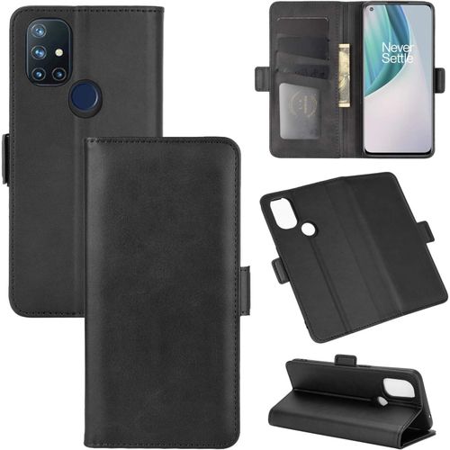 Cas De Protecteur De Téléphone Pour Oneplus Nord N10 5g Boucle Magnétique À Boucle À Floc Horizontal De Boucle À Flip Horizontal Avec Porte-Carte Et Portefeuille Et Portefeuille Pièces De Rechange Tél