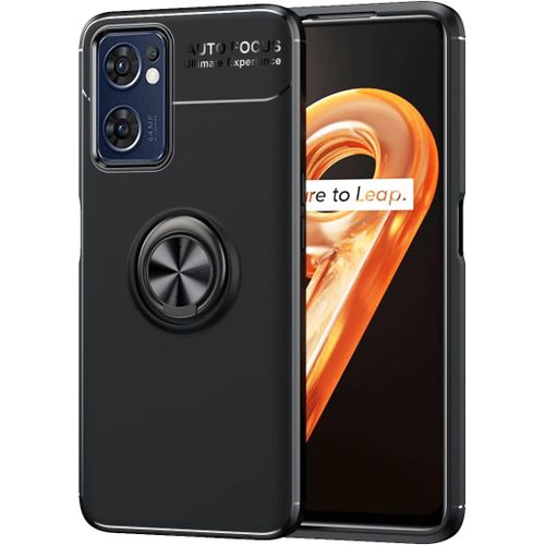 Coque Pour Oppo Find X5 Lite, Housse Ultra Mince Doux Tpu Silicone, 360 Ring Magnetique Holder Antichoc Protection Etui, Noir