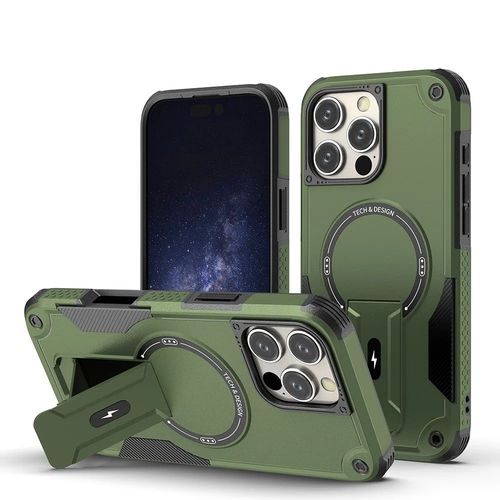 Étui Armor Magsafe Vert Pour Iphone 14 Plus - Chargeur Sans Fil Magnétique