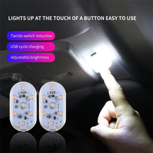Lumiere LED d'interieur de voiture, lampe de lecture, mini doigt