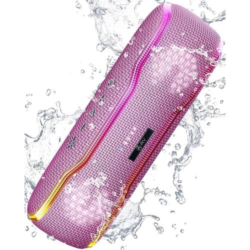 GOTHICANA BY EMPEnceinte Bluetooth Portable, Ipx7 Étanche Haut-Parleur Bluetooth Avec Lumières Clignotantes Colorées Et Basses Riches, Microphone Intégré,24H De Lecture,Parfait Pour La Maison,Extérie